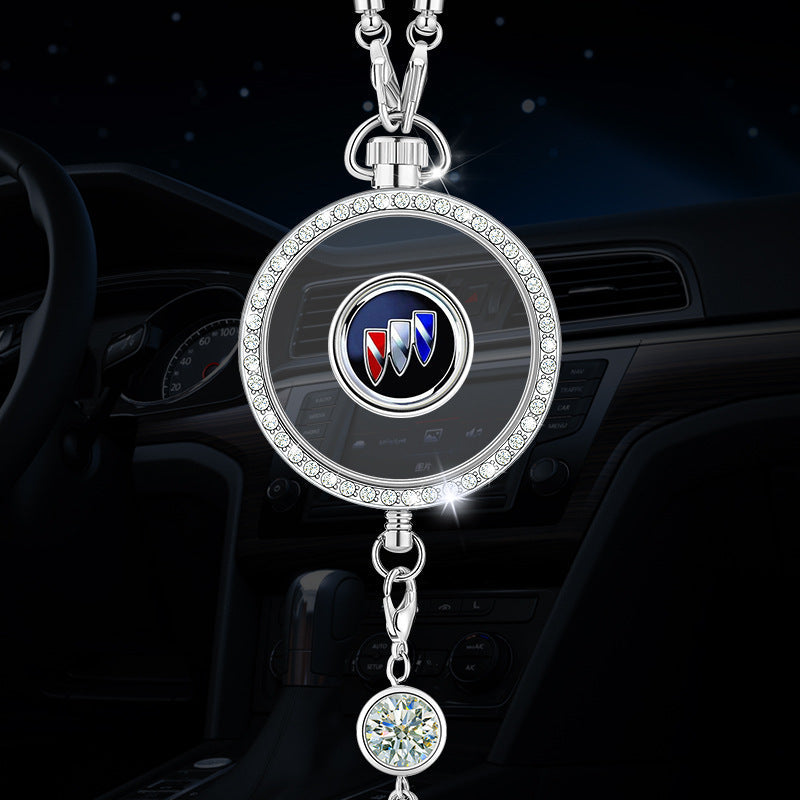 Colgante con el logotipo de aromaterapia para coche fabricado en metal y diamantes.-ES