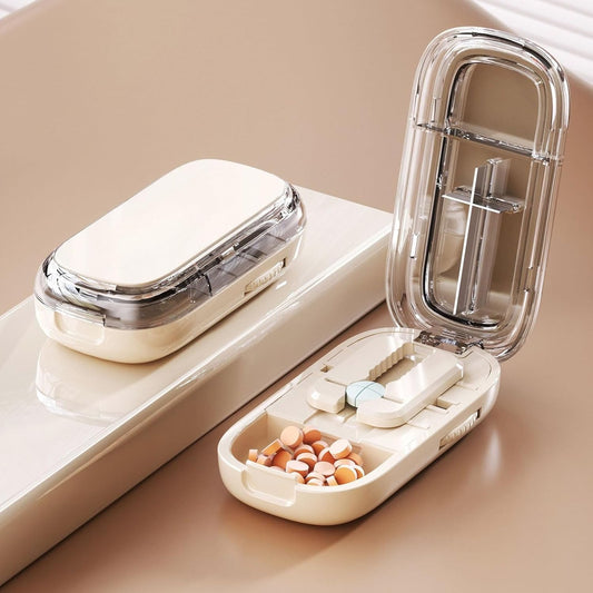 Večnamenski rezalnik tablet in škatla za shranjevanje-SI
