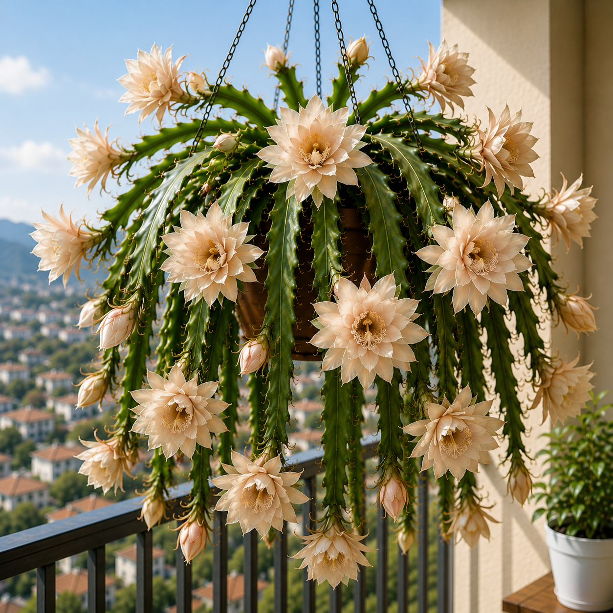 💫 Retas Epiphyllum orchidėjinis kaktusas 🌸 Reta gėlė, kuria visi sustoja pasigrožėti-LT