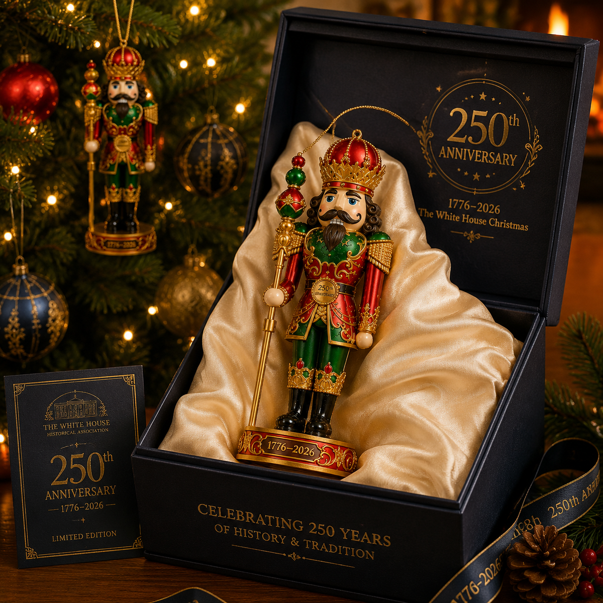 2026 America 250th Anniversary Nutcracker King Christmas Ornament – Commemorative Keepsake