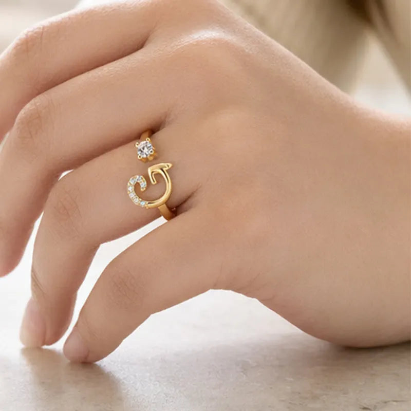 ⏳Riboto laiko 50 % nuolaida⏰Reguliuojamas blizgantis inicialas moterims💍-LT