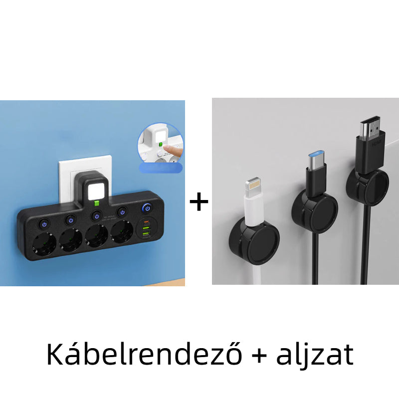 🔌⚡Pametni napajalni kabel z USB vrati (EU vtič)-SI