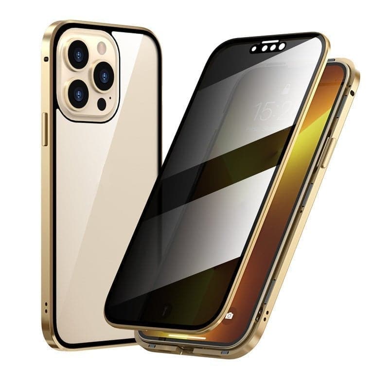 Magnetna maskica za iPhone s antirefleksnim staklom i metalom-HR