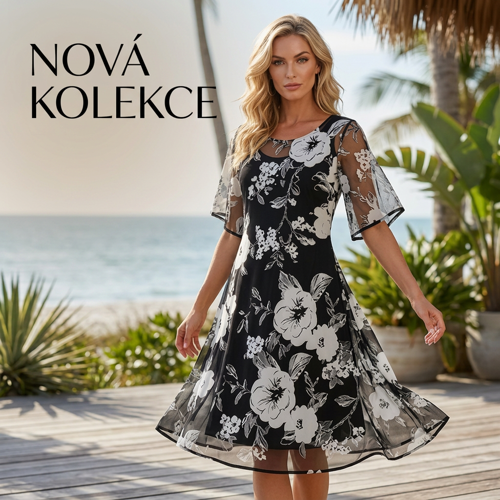 [S-3XL]🌸Elegantna ženska šifonska obleka s cvetličnim potiskom-SI