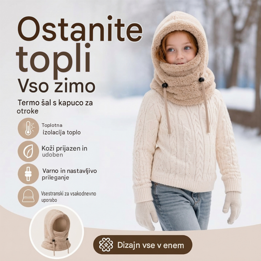 🔥 50 % POPUST 🔥 Vetroodporna in izolacijska kolesarska podkapa za otroke – topla, zračna in udobna za zimo 🚴❄️-SI