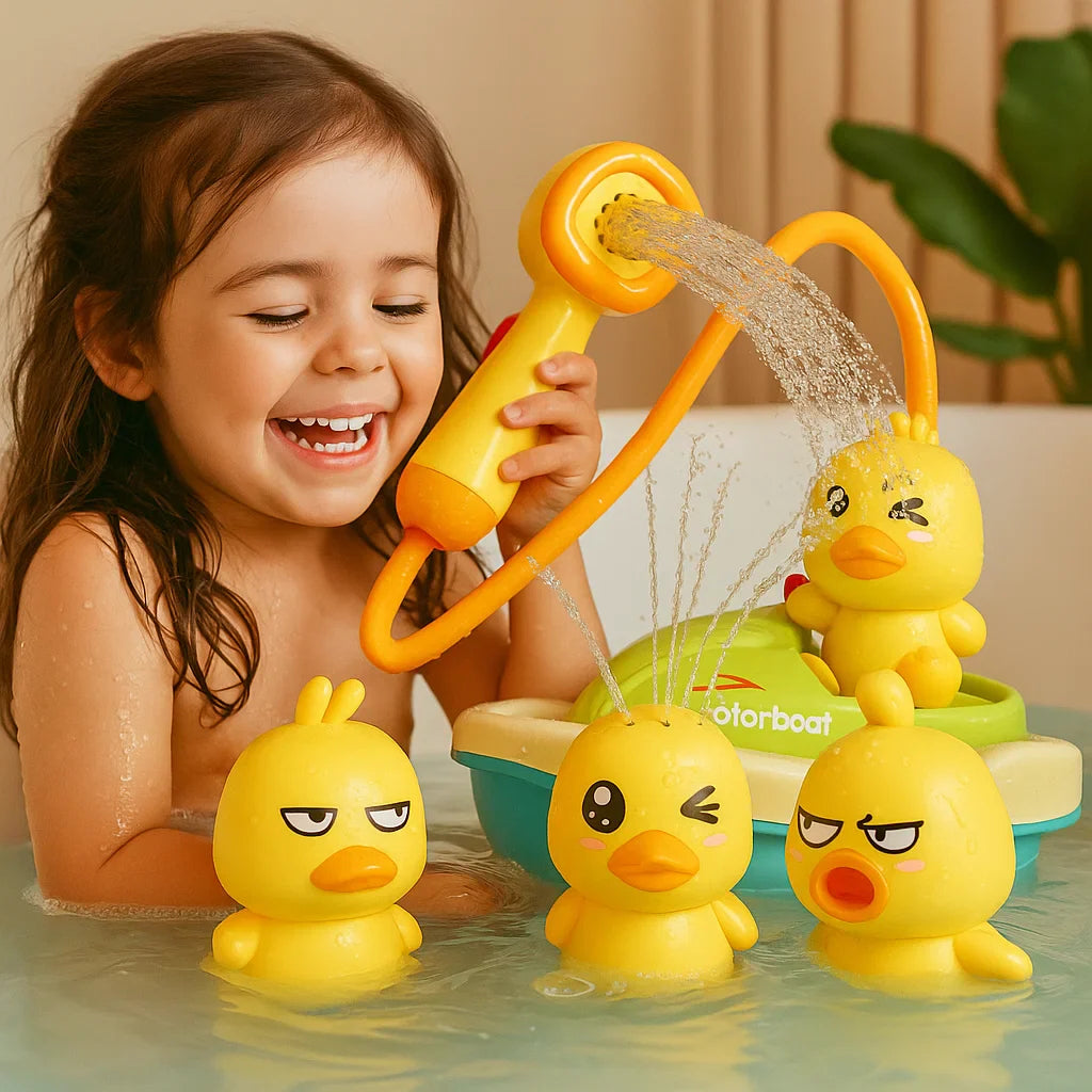 🦆 Električna vodna igrača z račjim čolnom – pljuskanje vode in interaktivna zabava! 💦-SI