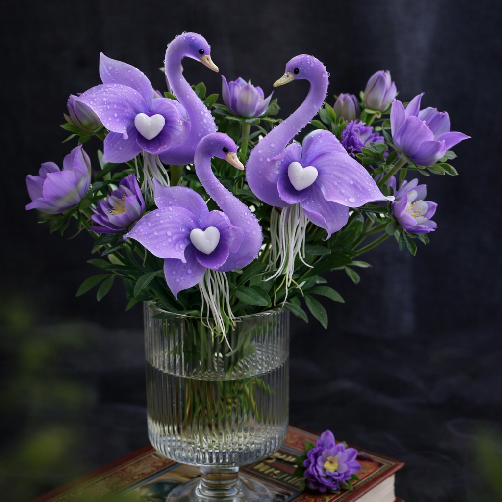 🔥 ¡Rebajas de primavera -50%! ✨ Encantadoras flores "Flor de cisne púrpura": una belleza única para tu jardín-ES