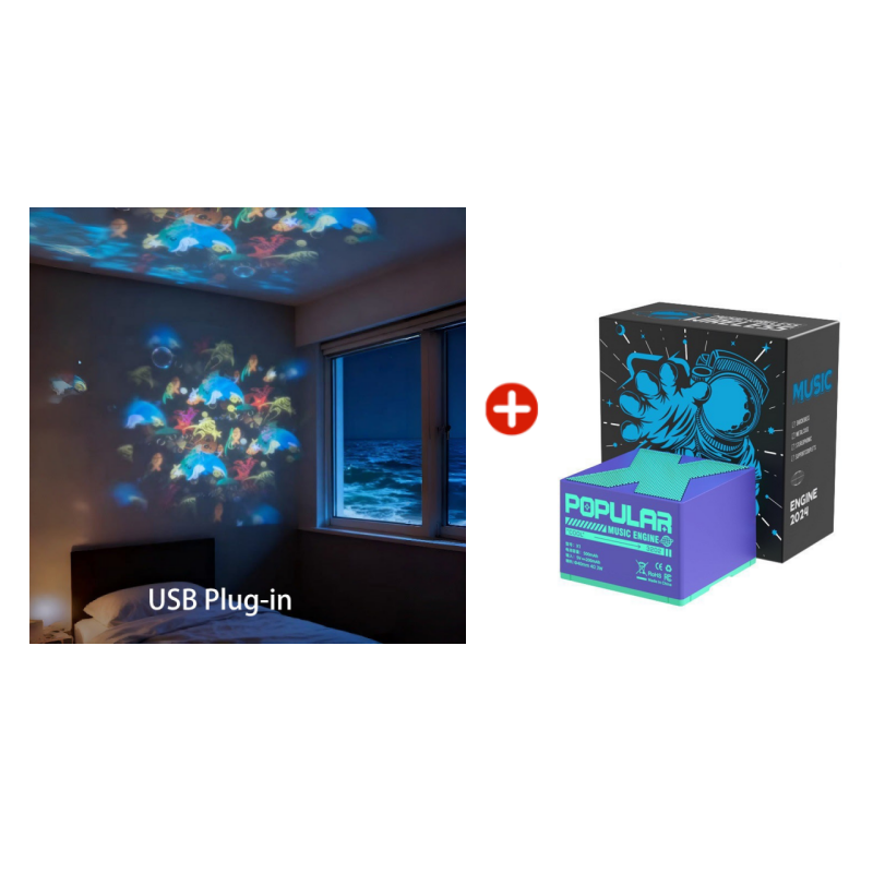 ✨Dinaminė besisukanti LED projektoriaus lempa-LT