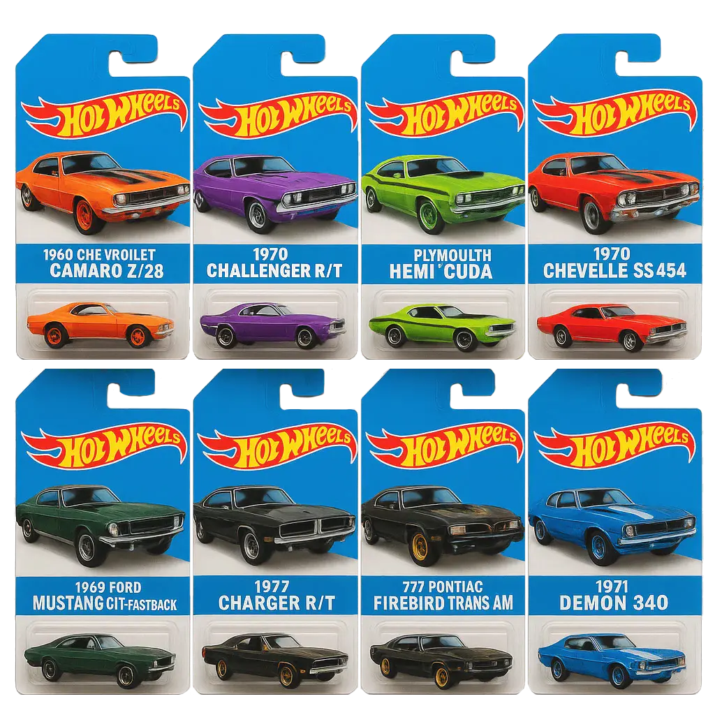 🔥¡Oferta imperdible! - 50% de descuento🔥 - 🚗Calendario de Adviento de coches de juguete Hot Wheels Muscle - 24 días (hasta 2025)🎄-ES