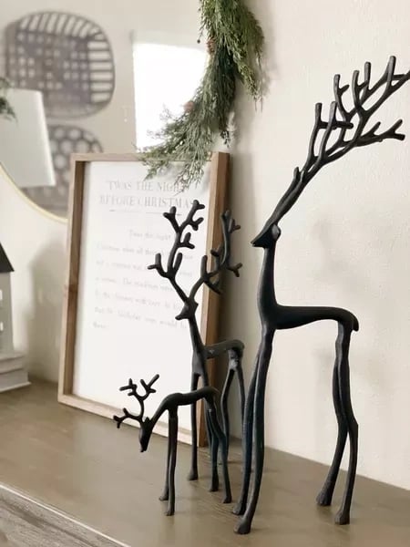 🎅Jõulubestseller 🦌 Musta põhjapõdra kujuke, jõulukaunistus-EE
