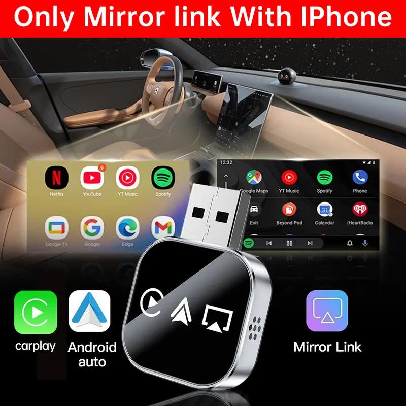📶 2026 Nadogradnja 3 u 1 Screen Mirror iOS telefona, žičani na bežični Carplay adapter-HR