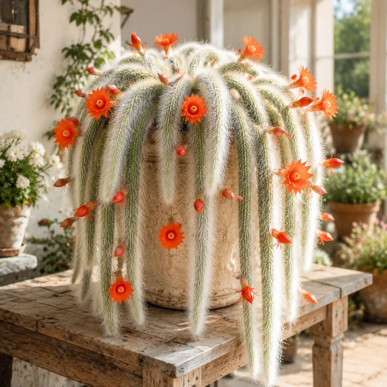 🌵Vzácny kaktus opičí chvost - živý vodopád mäkkej, nadýchanej krásy-SK
