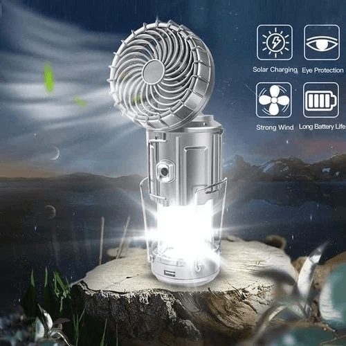 🔥Oferta especial 2025🔥🌿Luz LED portátil para acampar con ventilador-ES