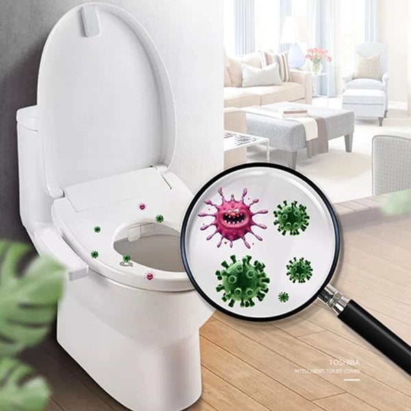 🛡️ Jūsų sveikatai! 🌿 Biologiškai skaidoma vienkartinė plastikinė klozeto dangčio apsauga 🥰-LT