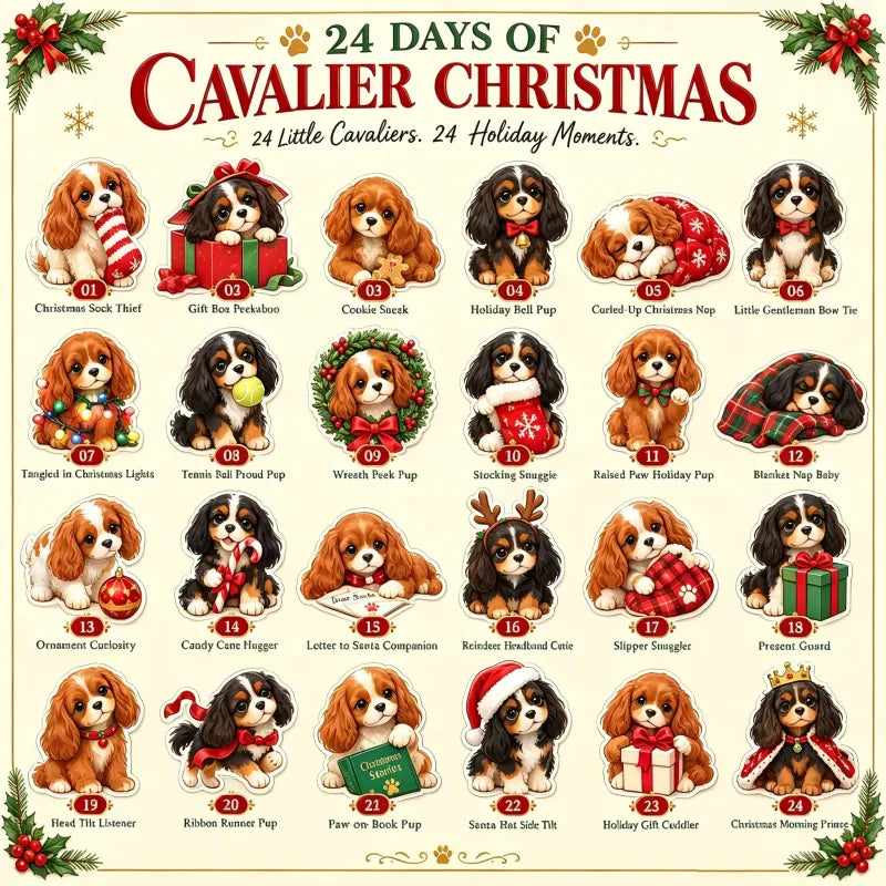 🐶 2026 m. 24 dienų Advento kalendorius „Cavalier“ – 24 kolekcinės „Cavalier“ staigmenos-LT