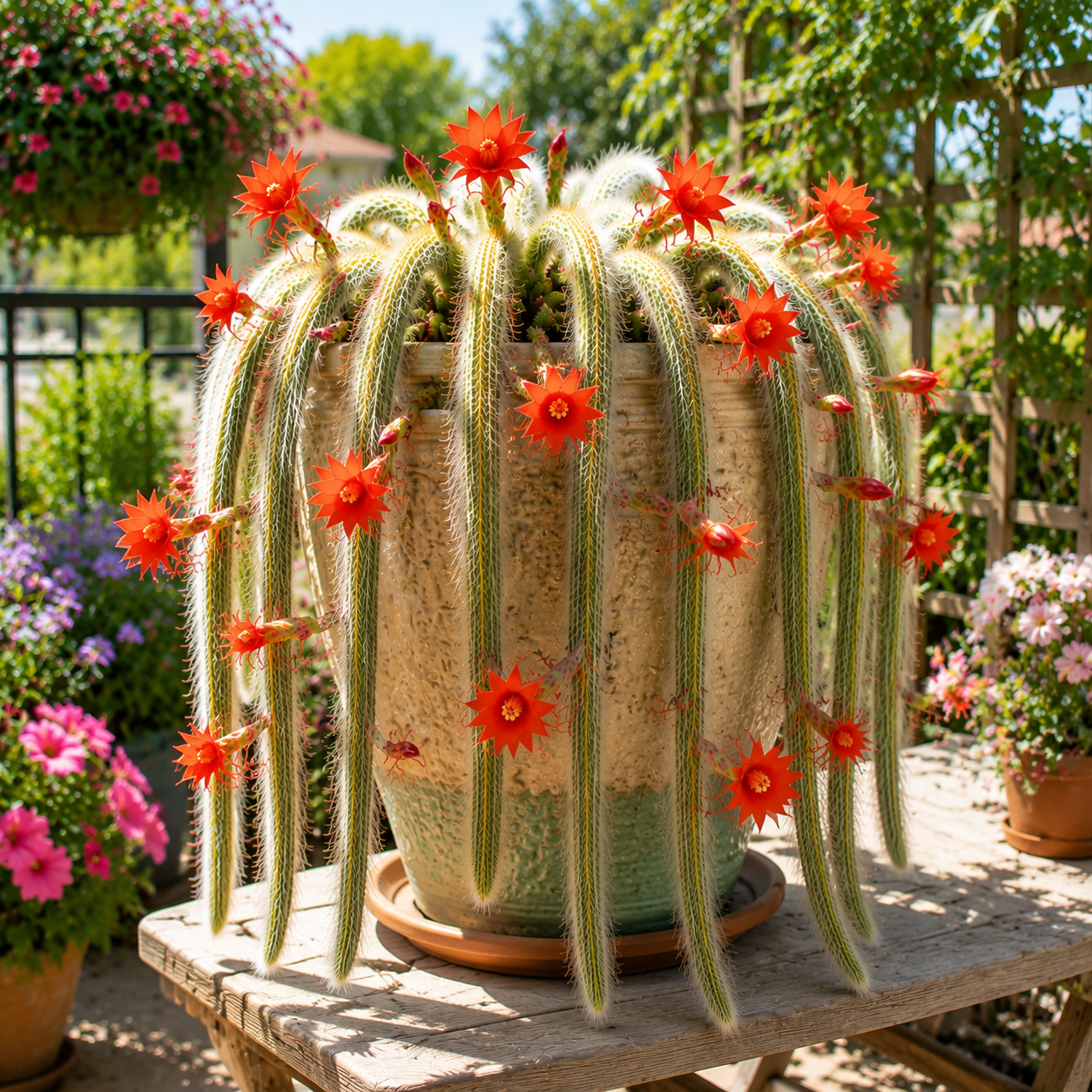 🌵Vzácny kaktus opičí chvost - živý vodopád mäkkej, nadýchanej krásy-SK