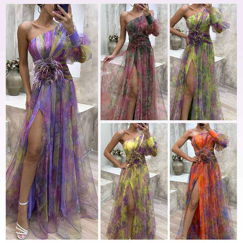 ✨【Mago Adelgazante】. Vestido con bloques de color Mirage✨-ES