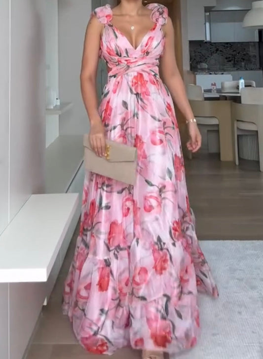 🍓Vestido plisado sexy y elegante con estampado-ES