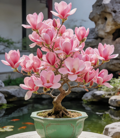 Magnolijos liliifloros svogūnėliai (violetinės orchidėjos) 🌸 Žiedai slepia lapus, ore tvyro kvapas-LT