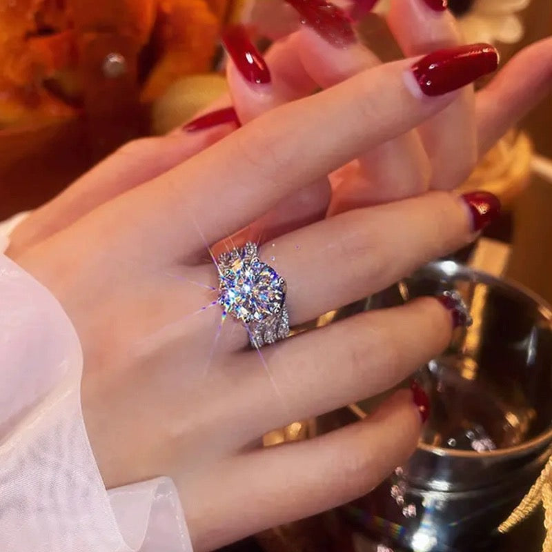 💖(PASKUTINĖ IŠPARDAVIMO DIENA - 80% NUOLAIDA) Magnetologijos moissanito „DIYSTARTM“ deimantinis žiedas 💍-LT