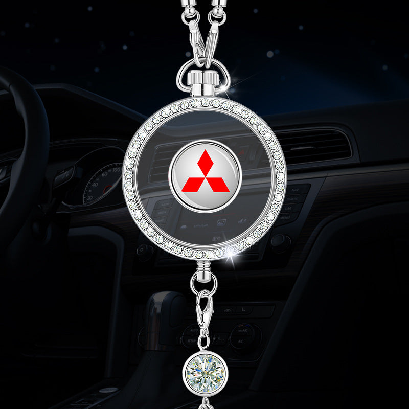 Colgante con el logotipo de aromaterapia para coche fabricado en metal y diamantes.-ES