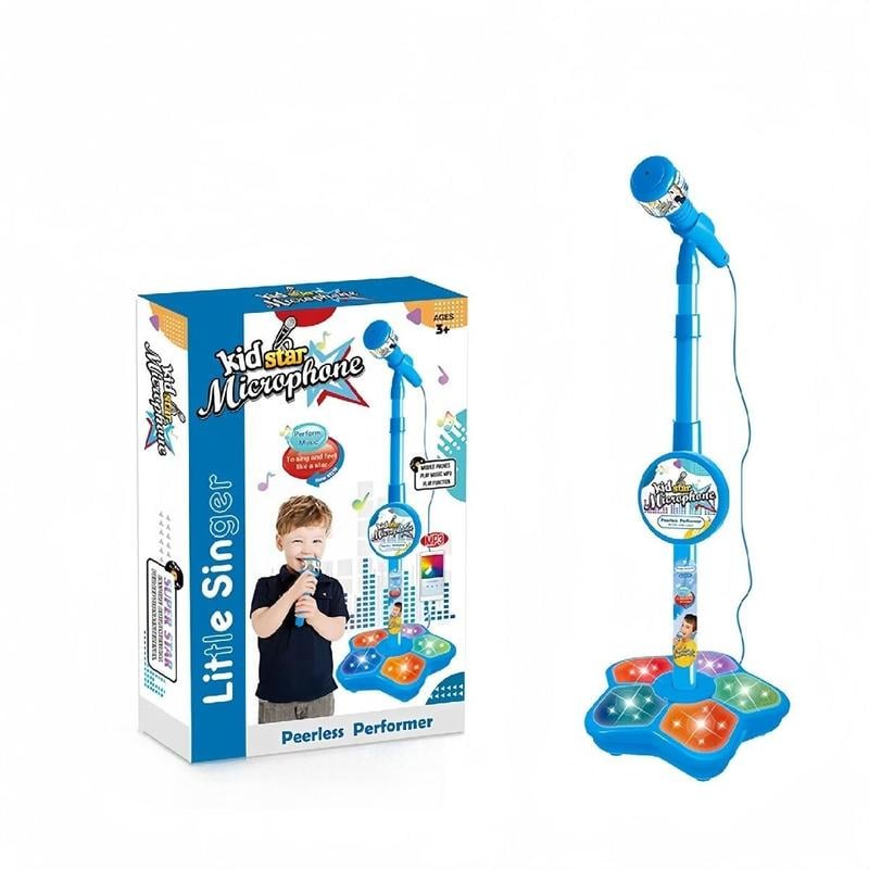 🎤 Igrača za karaoke mikrofon za otroke - lučke + raztegljivo držalo (70-90 cm) - popolno darilo za rojstni dan!🎁-SI