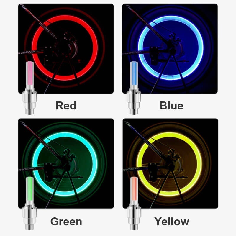 🌈 💡 Luces LED para ruedas impermeables 【✨ 1+3 gratis】-ES