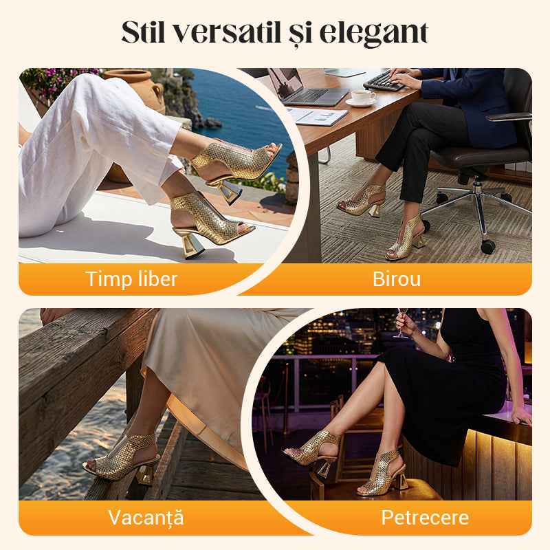 🏖️👠Elegantiškos atviros aukštakulnės basutės moterims – lieknos kojos, patogus vaikščiojimas 👡-LT