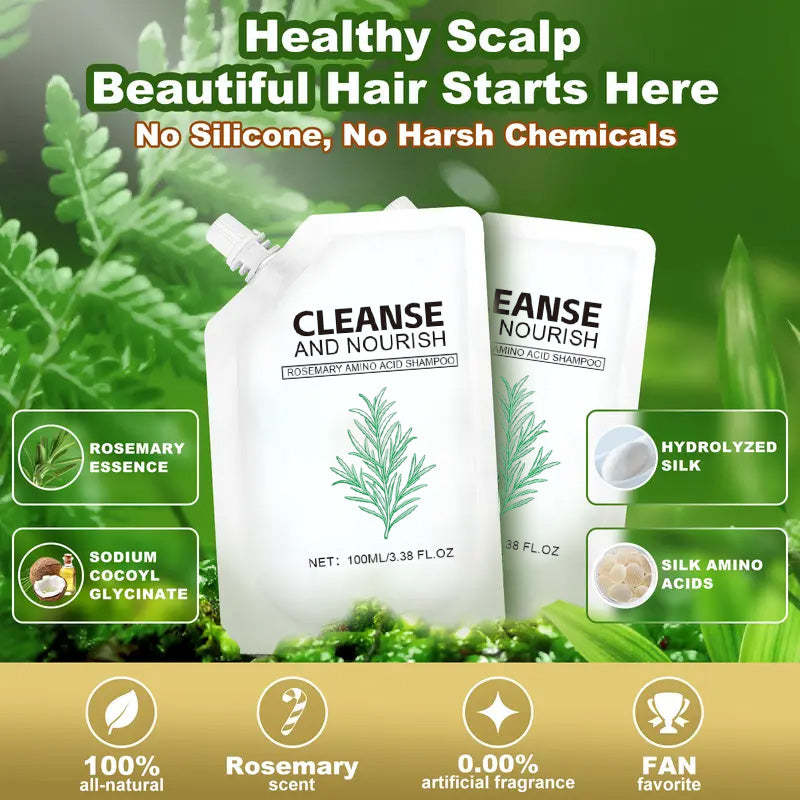 ✨Champú refrescante para el cabello, aportándole suavidad y brillo.-ES