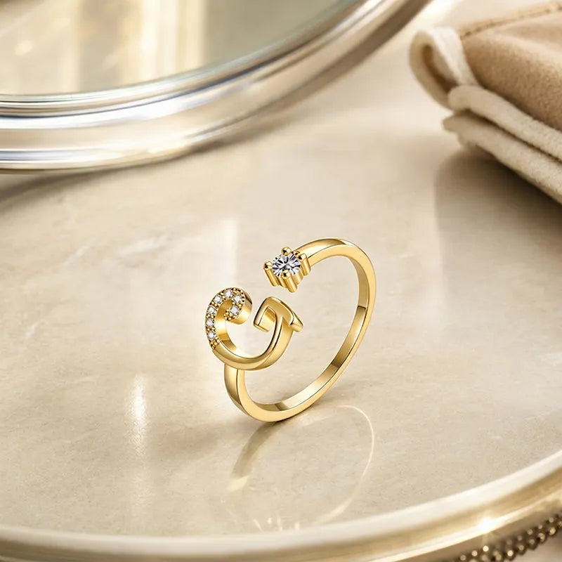 ⏳Riboto laiko 50 % nuolaida⏰Reguliuojamas blizgantis inicialas moterims💍-LT