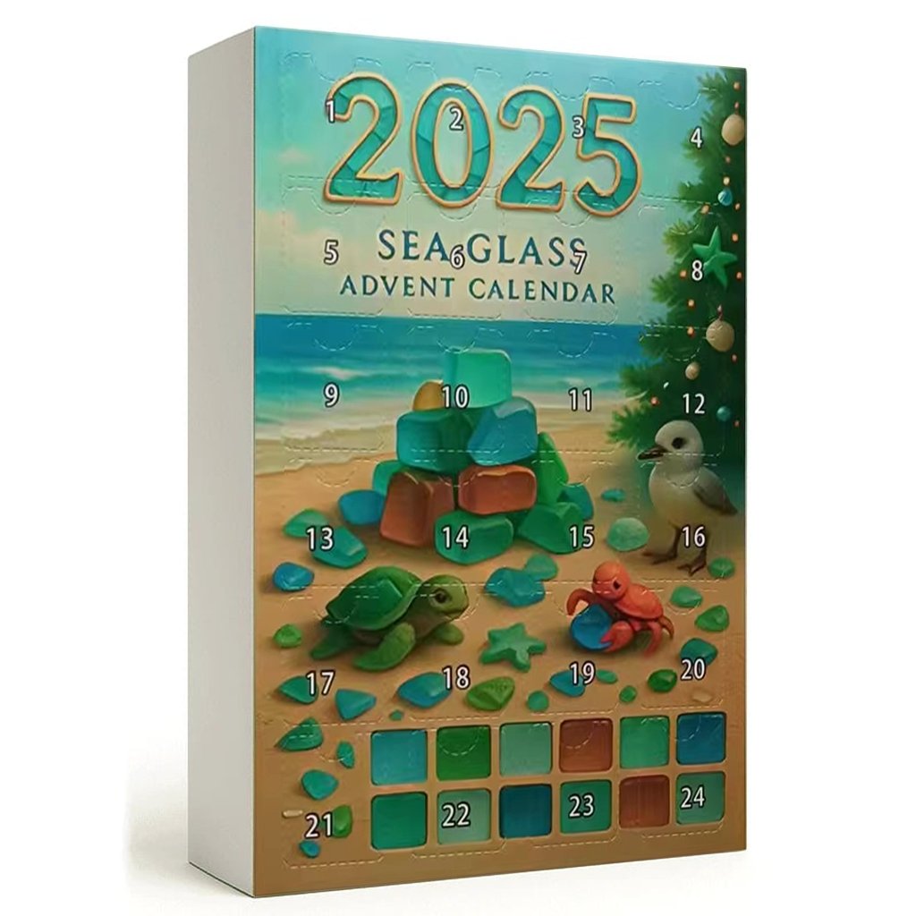 🌊✨Akrilinis Advento kalendorius su Kalėdų eglutės efektu 🎄❄️-LT