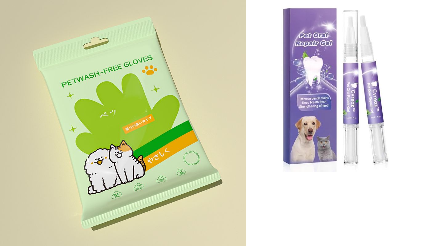 Guantes desodorizantes para limpieza de mascotas sin enjuague-ES