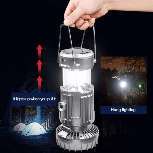🔥Oferta especial 2025🔥🌿Luz LED portátil para acampar con ventilador-ES