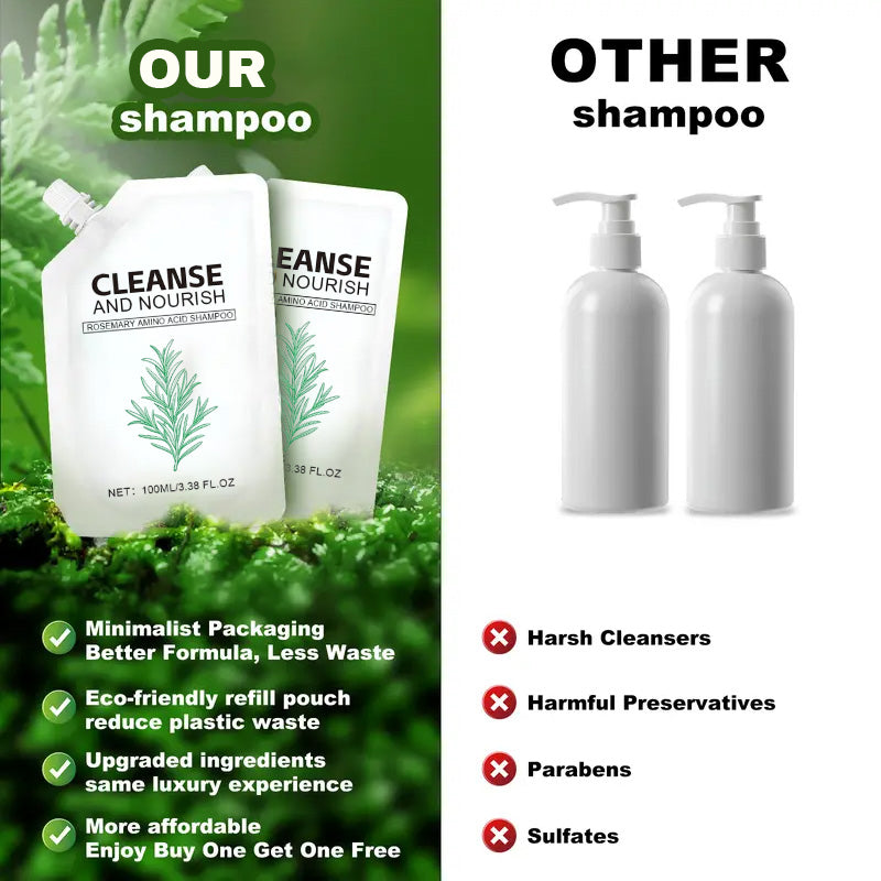 ✨Champú refrescante para el cabello, aportándole suavidad y brillo.-ES