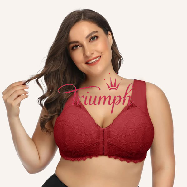 Triumph – (3vnt) 5D raštuota priekinio uždarymo belaidė atrama liemenėlė-LT