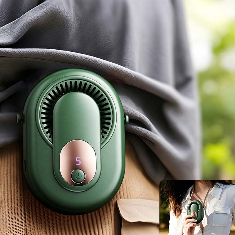 💨Časovno omejen 50 % popust🔋 Prenosni ventilator za pas 4 v 1 s 5 nastavitvami hitrosti in digitalnim LED zaslonom za hlajenje-SI