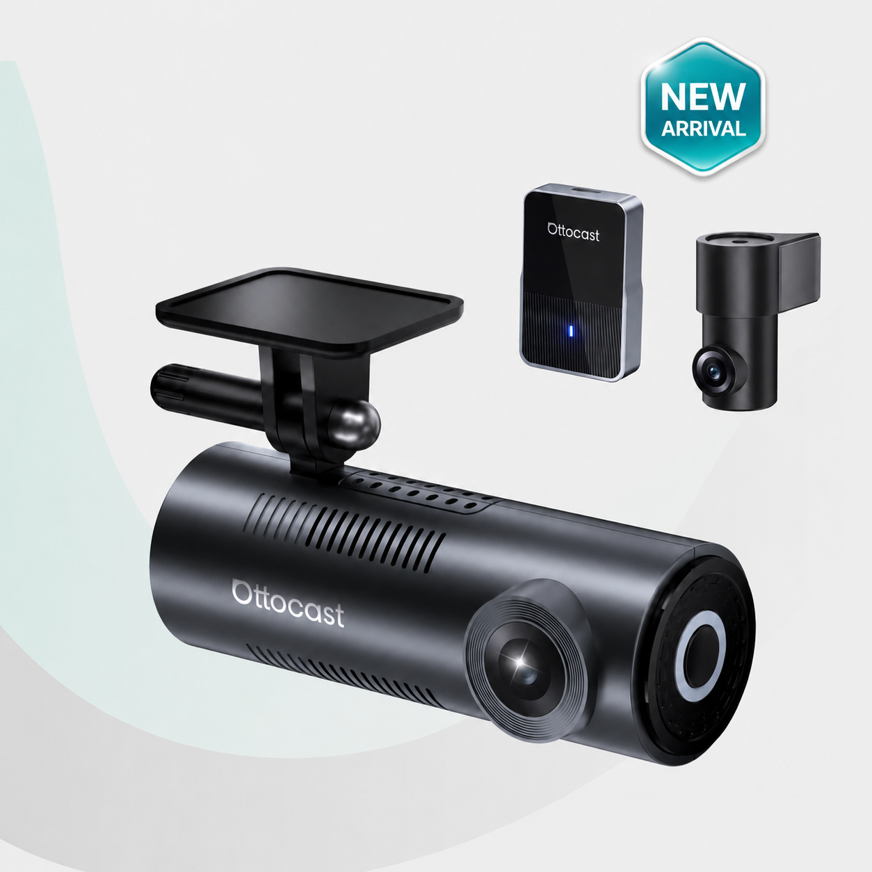 „OttoSafe Cam 3-in-1“ dviguba vaizdo registratorius ir belaidis „CarPlay“ adapteris-LT