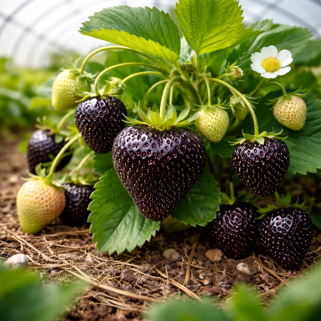 Semillas de fresa gigante Black Diamond: dulces, ricas en nutrientes y fáciles de cultivar en casa.-ES