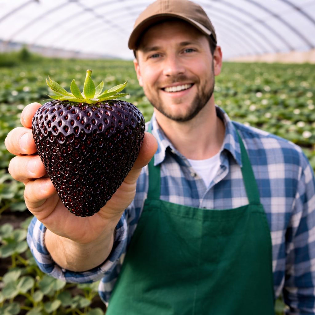 Semillas de fresa gigante Black Diamond: dulces, ricas en nutrientes y fáciles de cultivar en casa.-ES