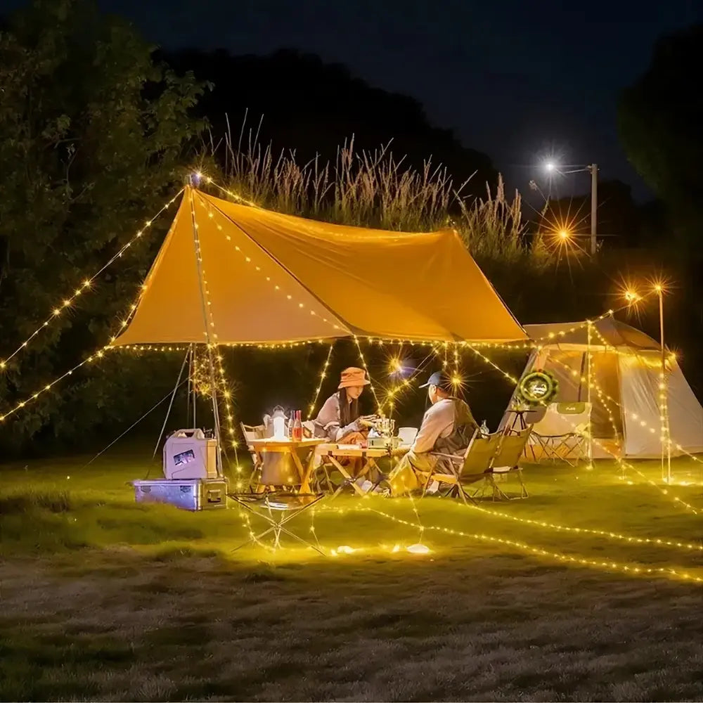 Camp Lamp™💡 10-metrová výsuvná reťazová lampa 🔋 8-hodinová výdrž batérie 🌈 Viacero nastavení farieb ⚙️ Nastavenie za pár sekúnd-SK