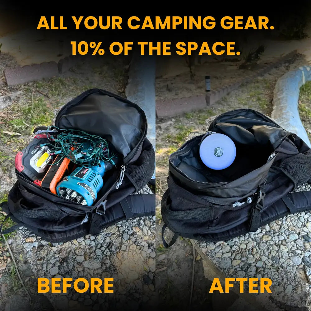 Camp Lamp™💡 10-metrová výsuvná reťazová lampa 🔋 8-hodinová výdrž batérie 🌈 Viacero nastavení farieb ⚙️ Nastavenie za pár sekúnd-SK