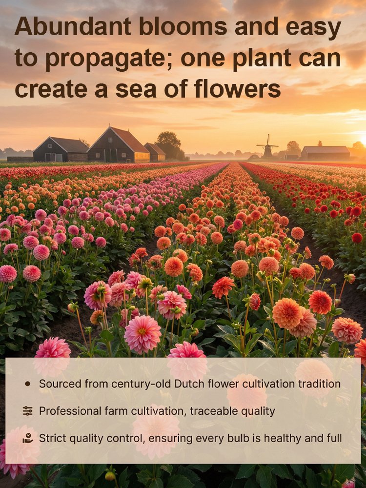 【Base Direct Sales】Four Seasons Blooming Double Dahlia Bulbs-ES