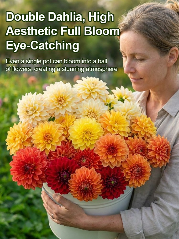 【Base Direct Sales】Four Seasons Blooming Double Dahlia Bulbs-ES
