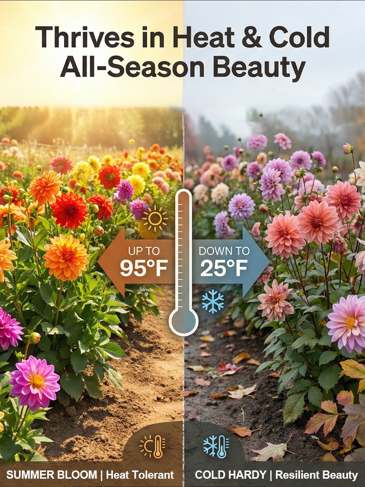 【Base Direct Sales】Four Seasons Blooming Double Dahlia Bulbs-ES