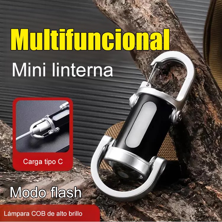 【Tres en uno multifuncional】Linterna de emergencia SOS-ES