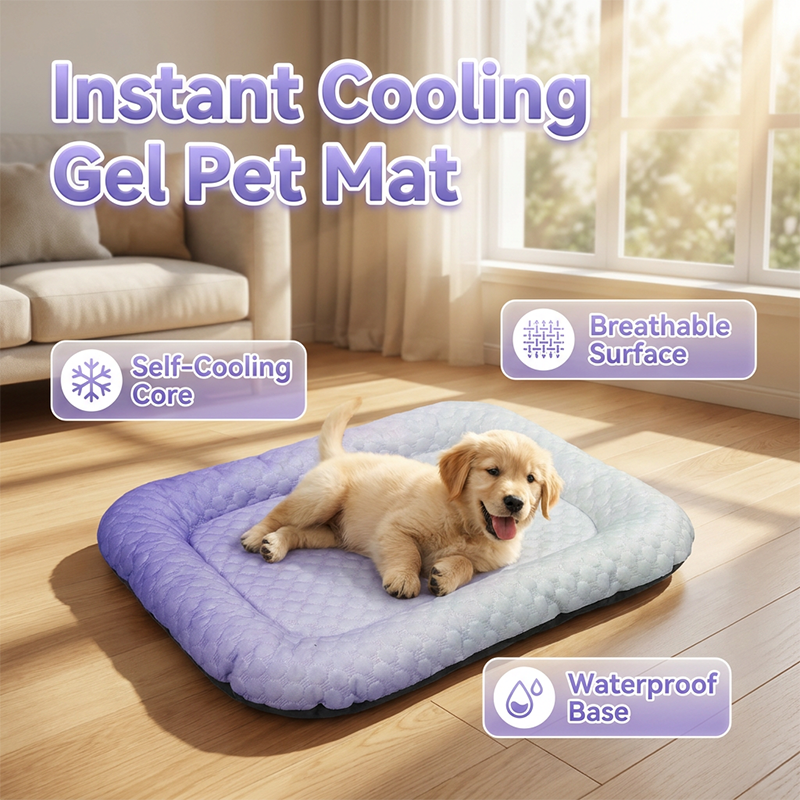 🐶🐱❄️ Vėsinamasis gelis augintiniams, vėsinantis, kvėpuojantis, netoksiškas įklotas šunims ir katėms – LT
