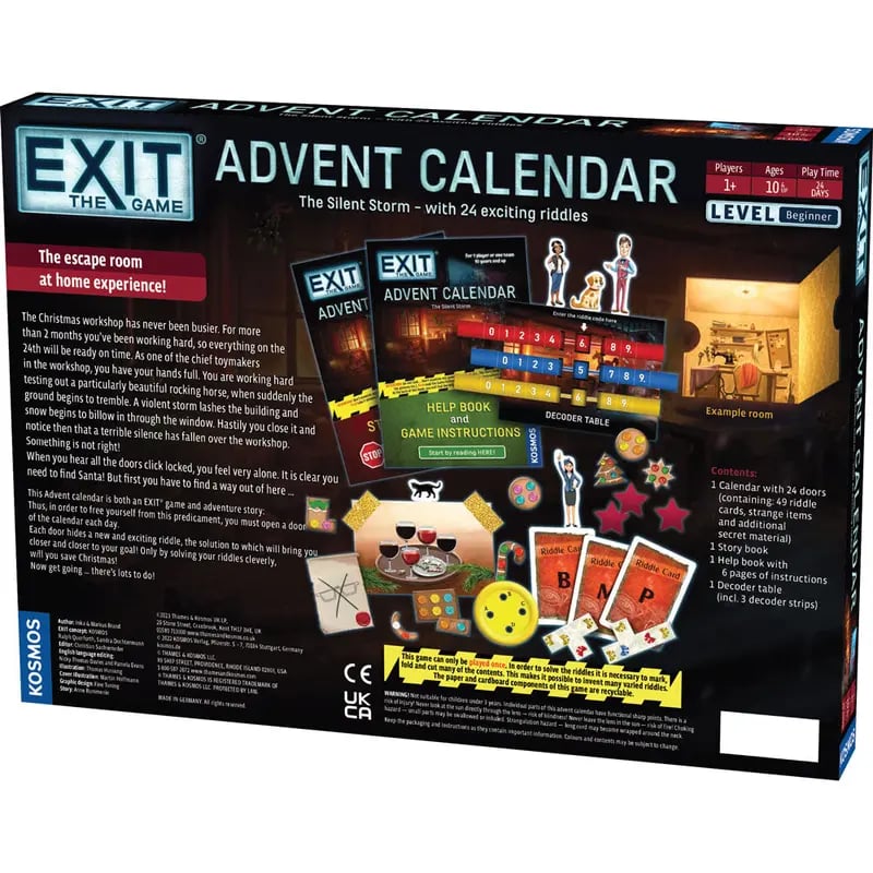 ⏰ PASKUTINĖ DIENA SU 50 % NUOLAIDA – 🎄 Pabėkite iš dirbtuvių! Advento kalendorius – 🗝️✨ 24 dienos galvosūkių nuotykių ir pramogų 🔥-LT