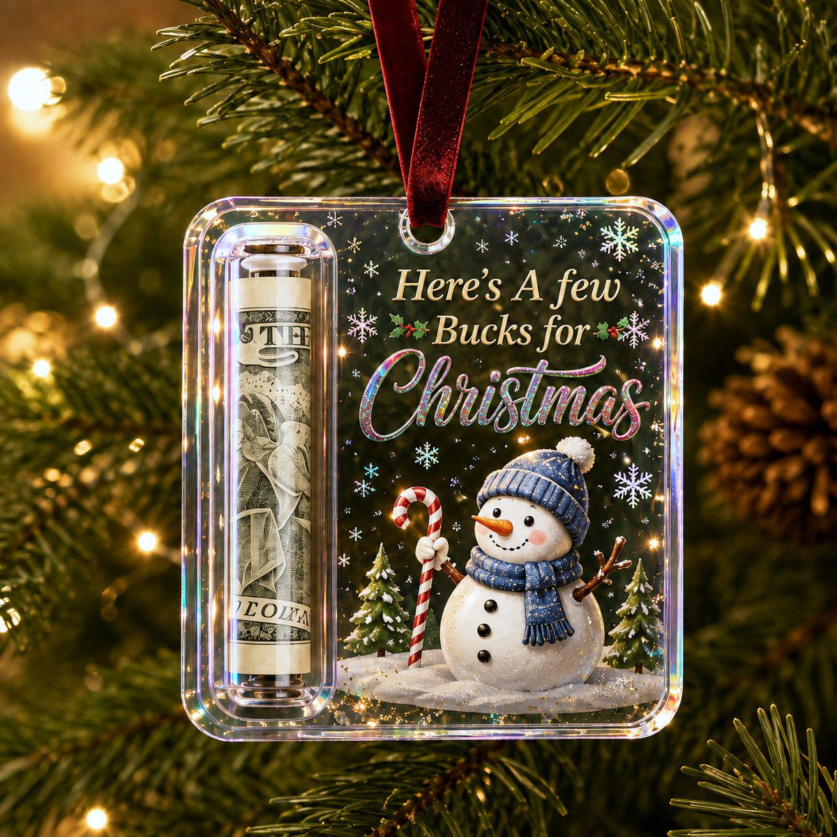 🔥PASKUTINĖ DIENA 50% NUOLAIDA - 🎄Kalėdinė pinigų puošmena - Pinigai gali atrodyti kaip tikra Kalėdų dovana💵-LT