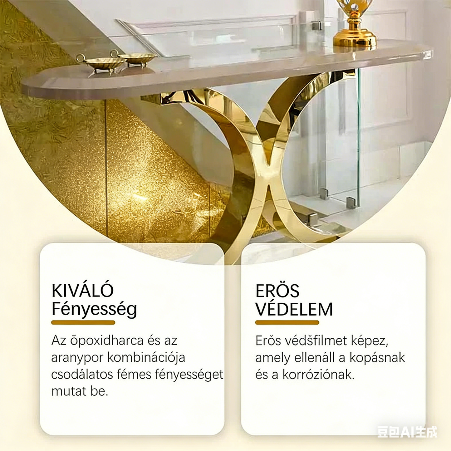 Vandens pagrindo, oro sąlygoms atsparūs aukso spalvos dažai-LT