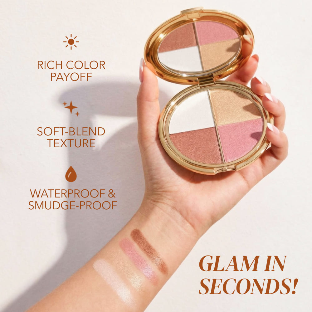 „Glam in Seconds“ akių ir veido šešėlių paletė – LT